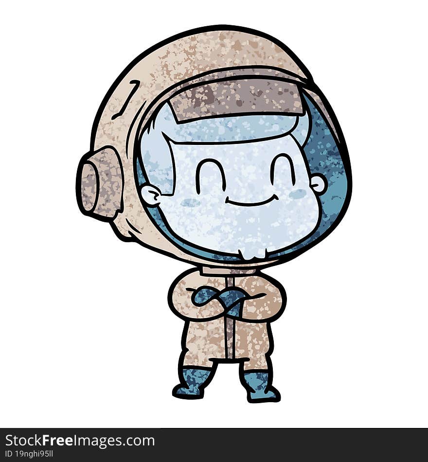 happy cartoon astronaut man. happy cartoon astronaut man