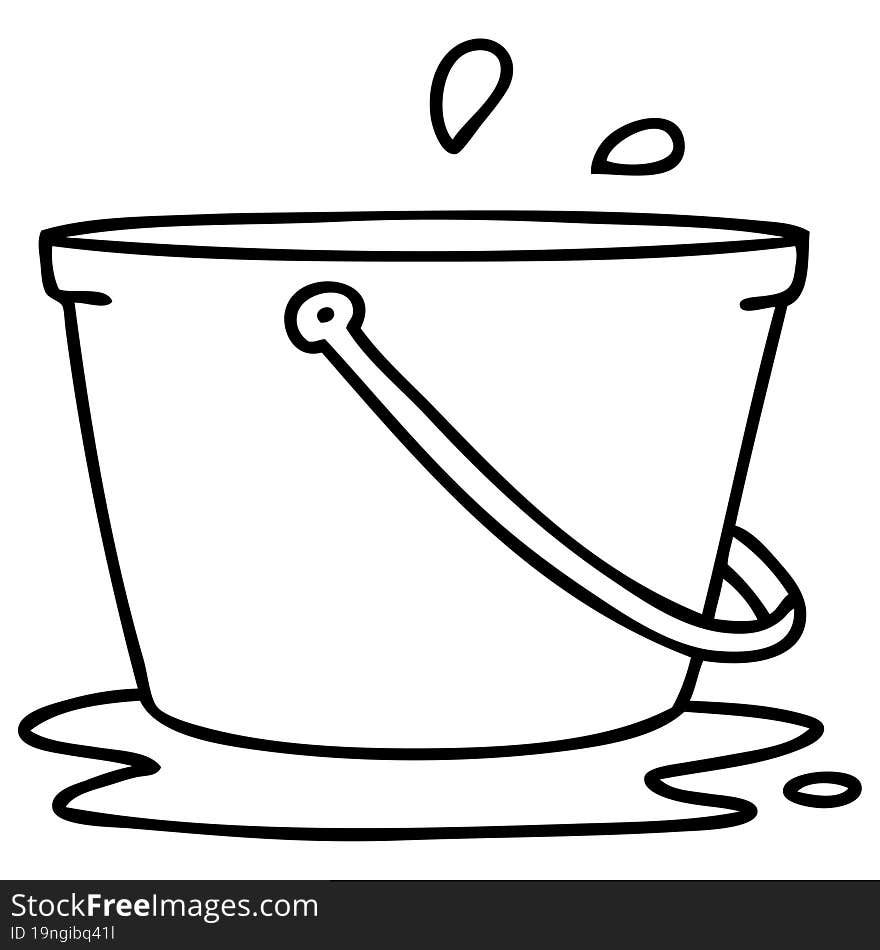 bucket of water