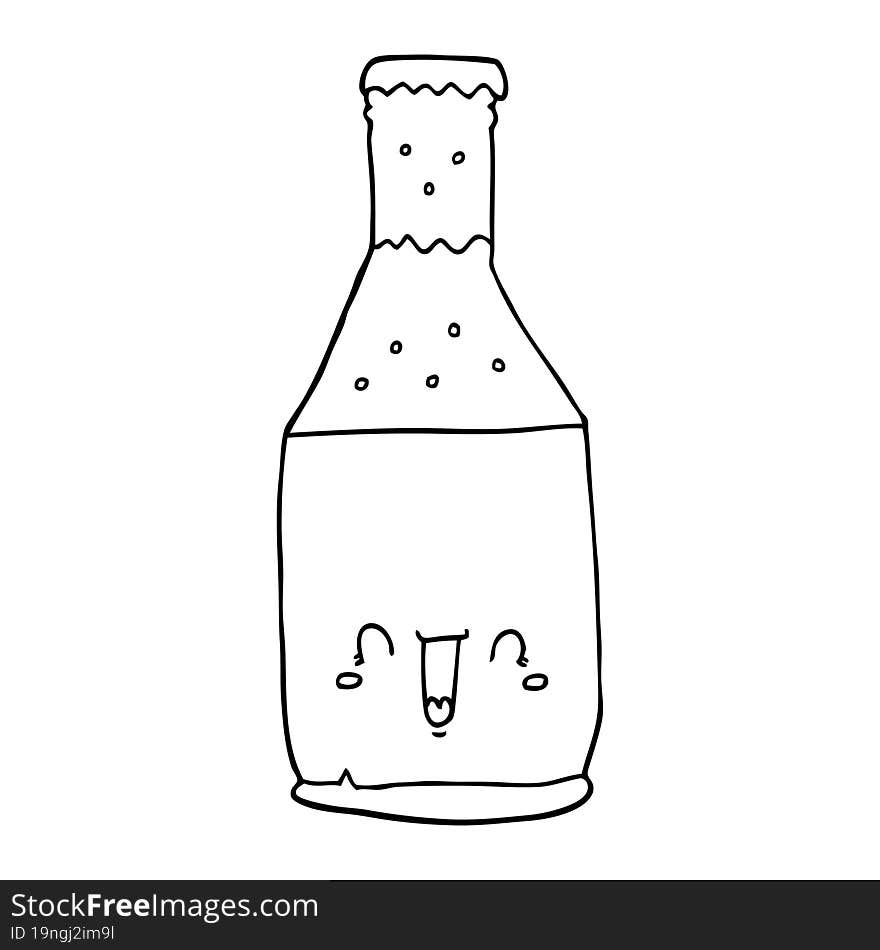 cartoon beer bottle