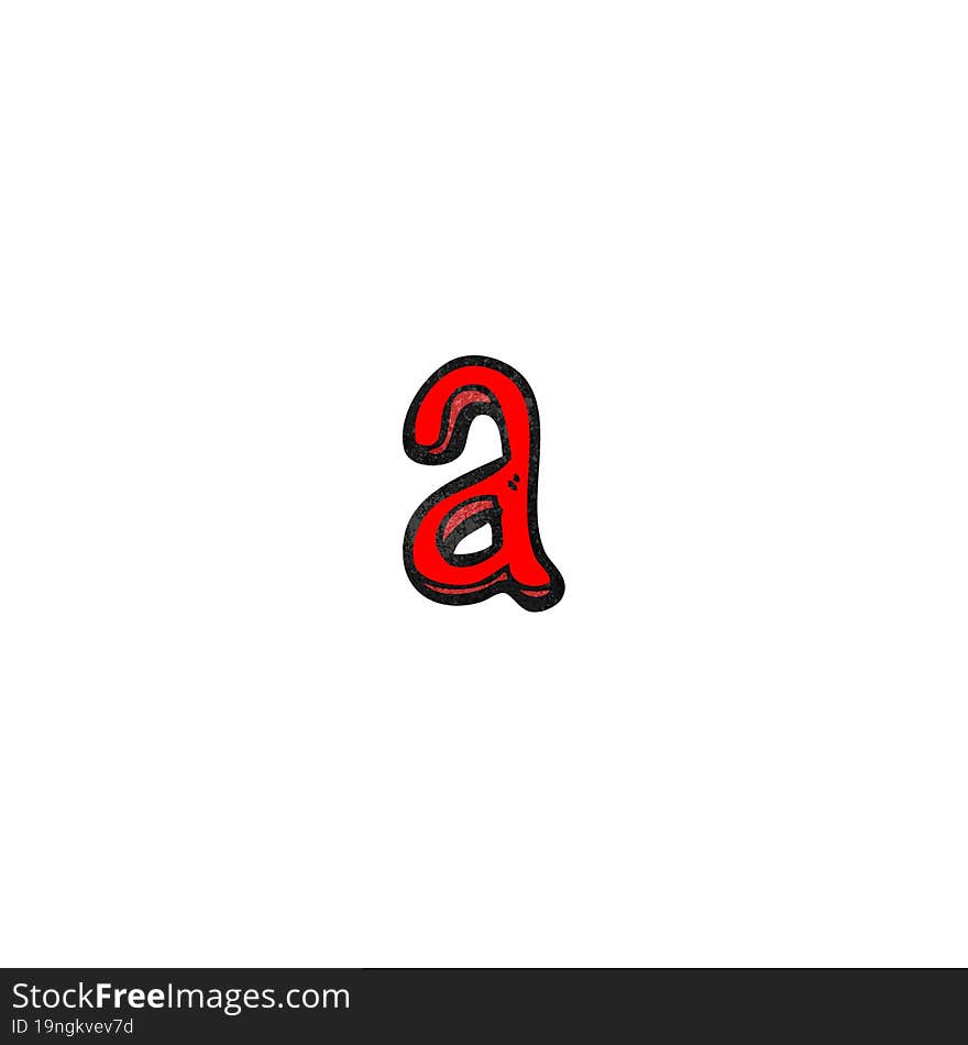 cartoon letter a