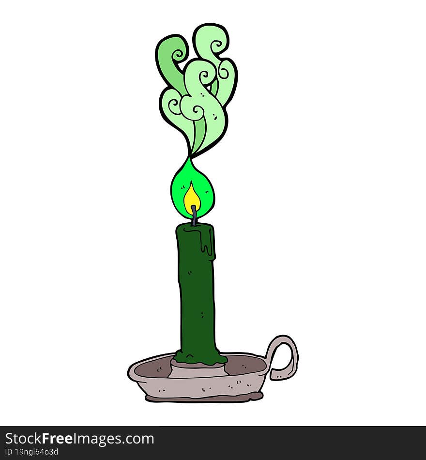 cartoon spooky candle