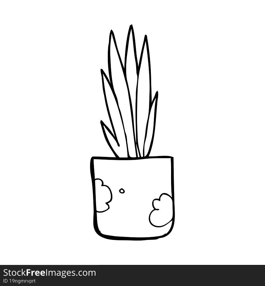 Cartoon House Plant