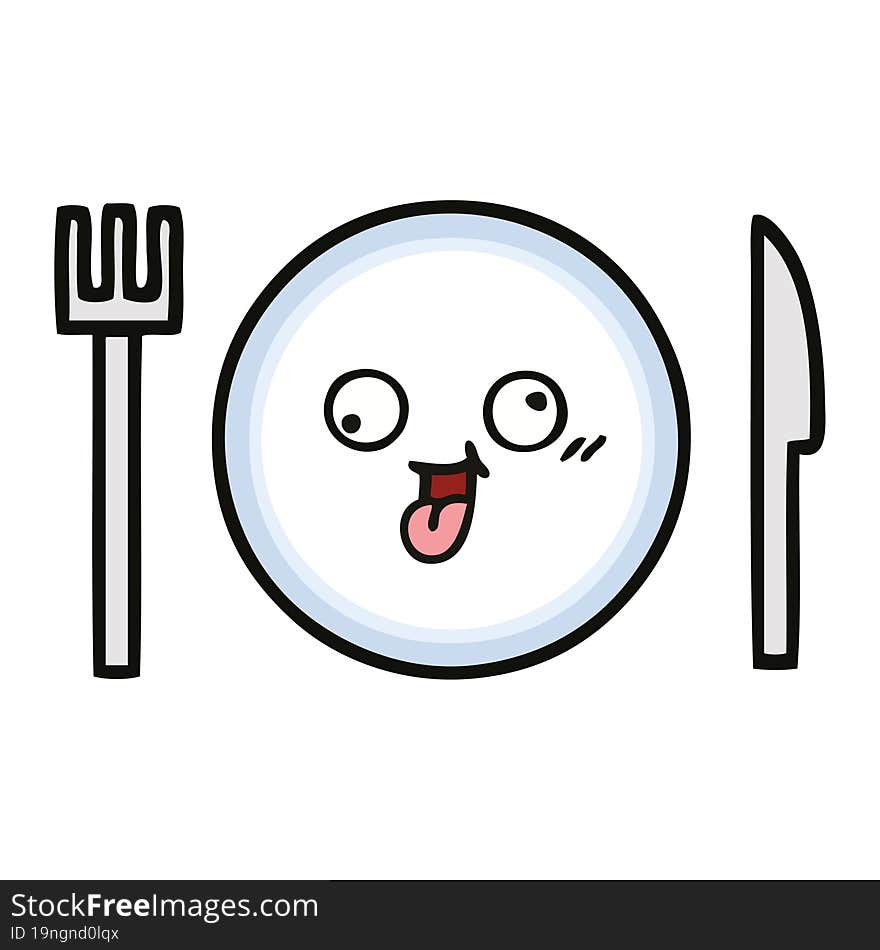 Cute Cartoon Dinner Plate