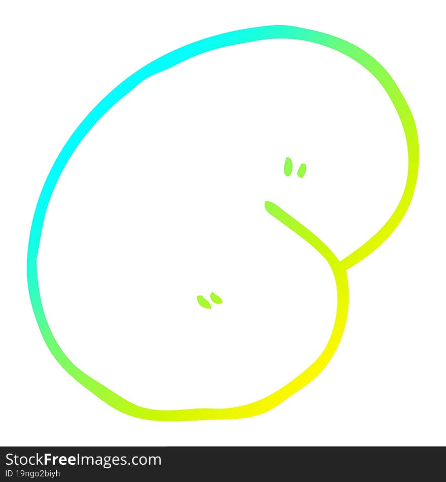 cold gradient line drawing cartoon magic bean