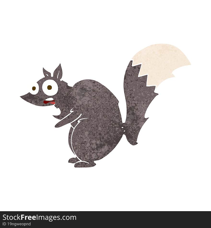 Funny Startled Squirrel Cartoon