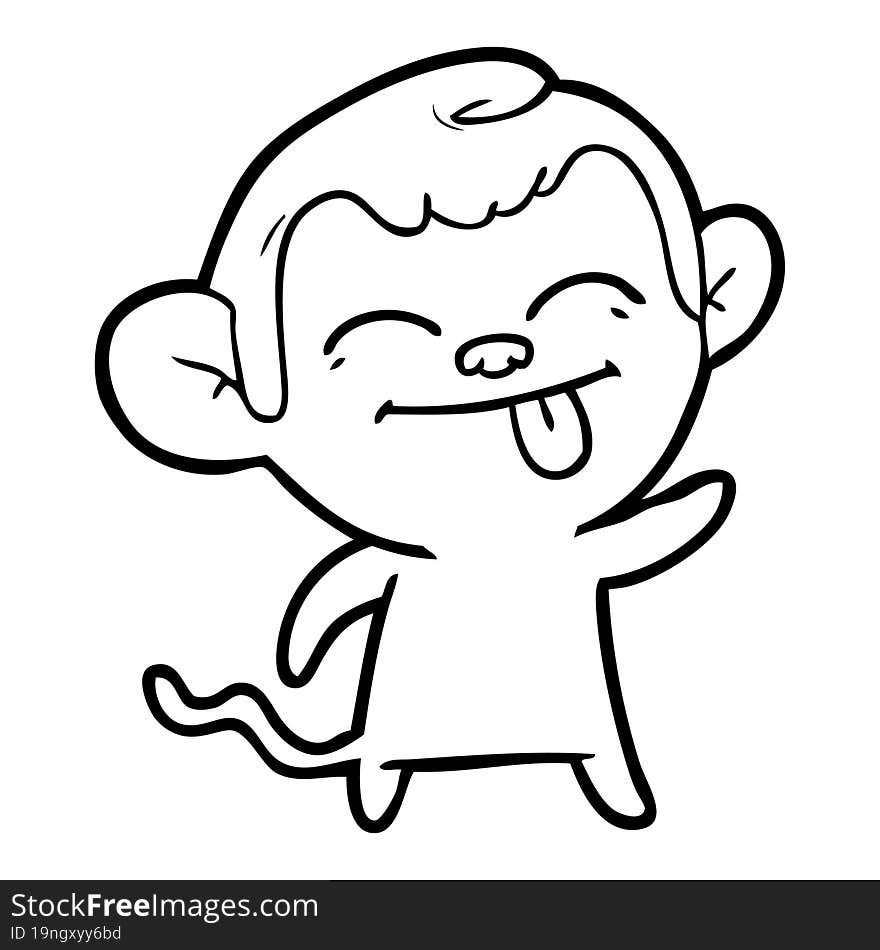 funny cartoon monkey. funny cartoon monkey