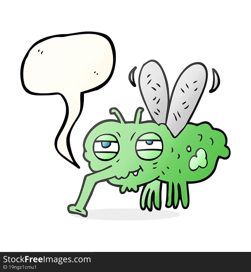 speech bubble cartoon fly