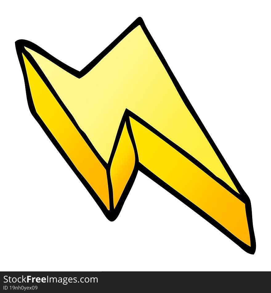 cartoon doodle decorative lightning bolt