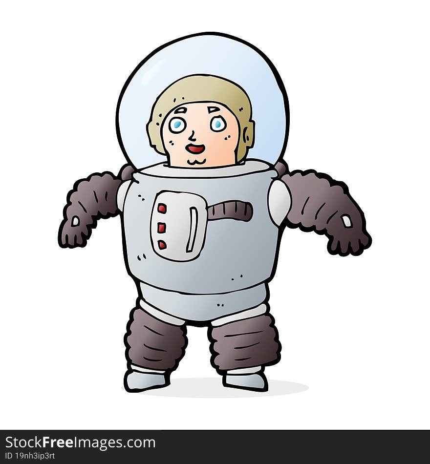 cartoon space man