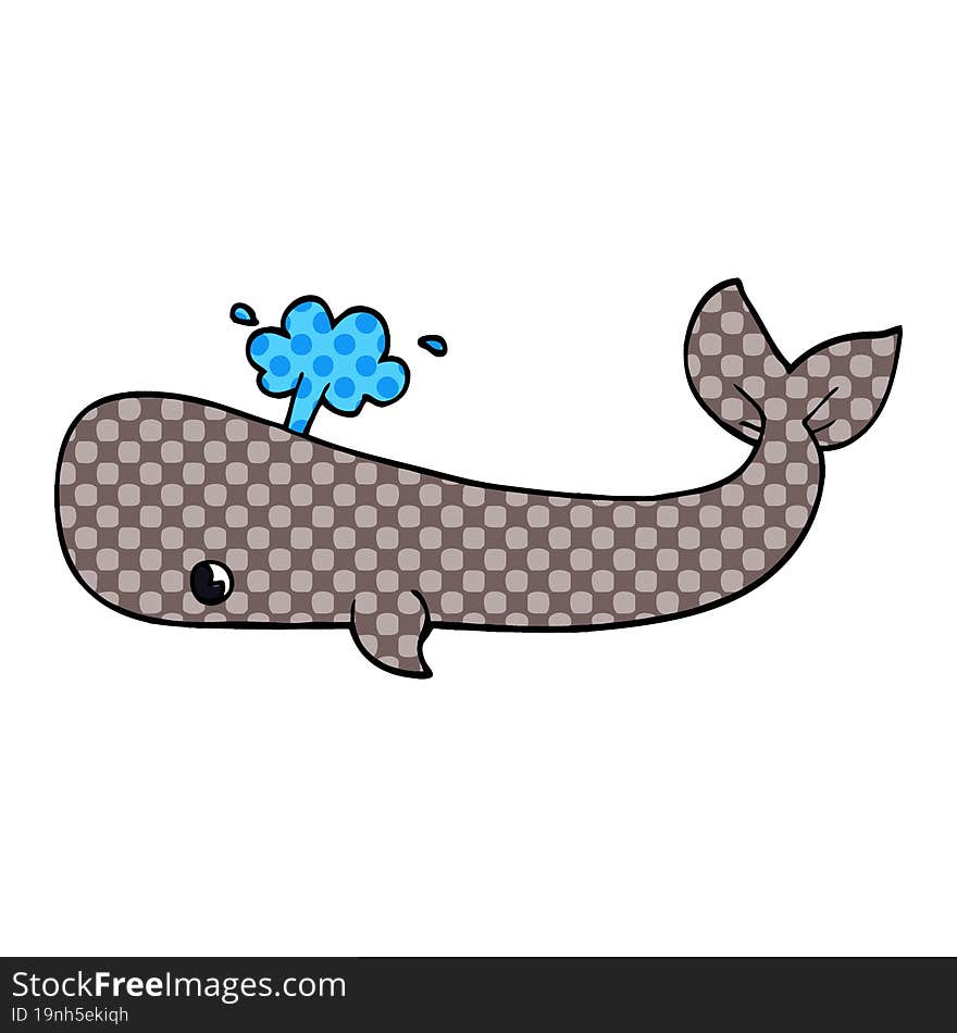 Cartoon Doodle Whale