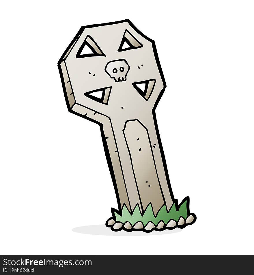 cartoon spooky grave