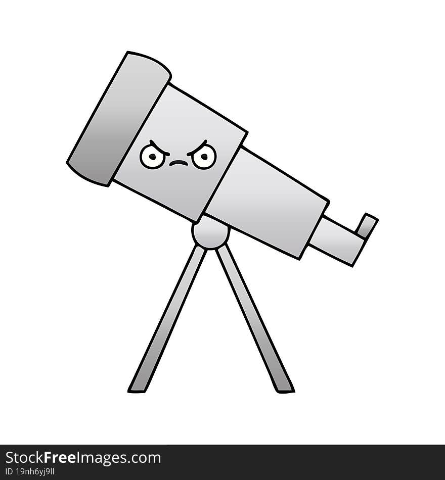 Gradient Shaded Cartoon Telescope