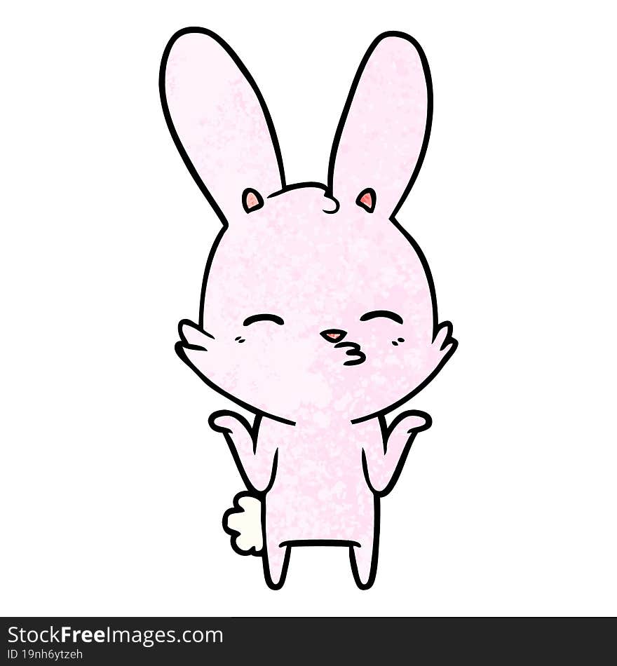 curious bunny cartoon. curious bunny cartoon