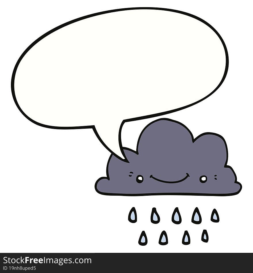 cartoon storm cloud with speech bubble. cartoon storm cloud with speech bubble