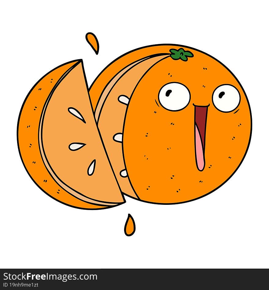 crazy cartoon orange. crazy cartoon orange