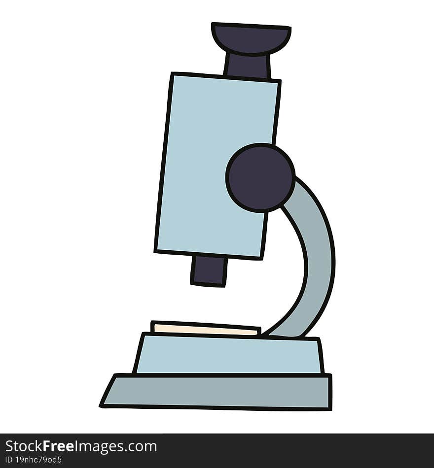 Cute Cartoon Science Microscope