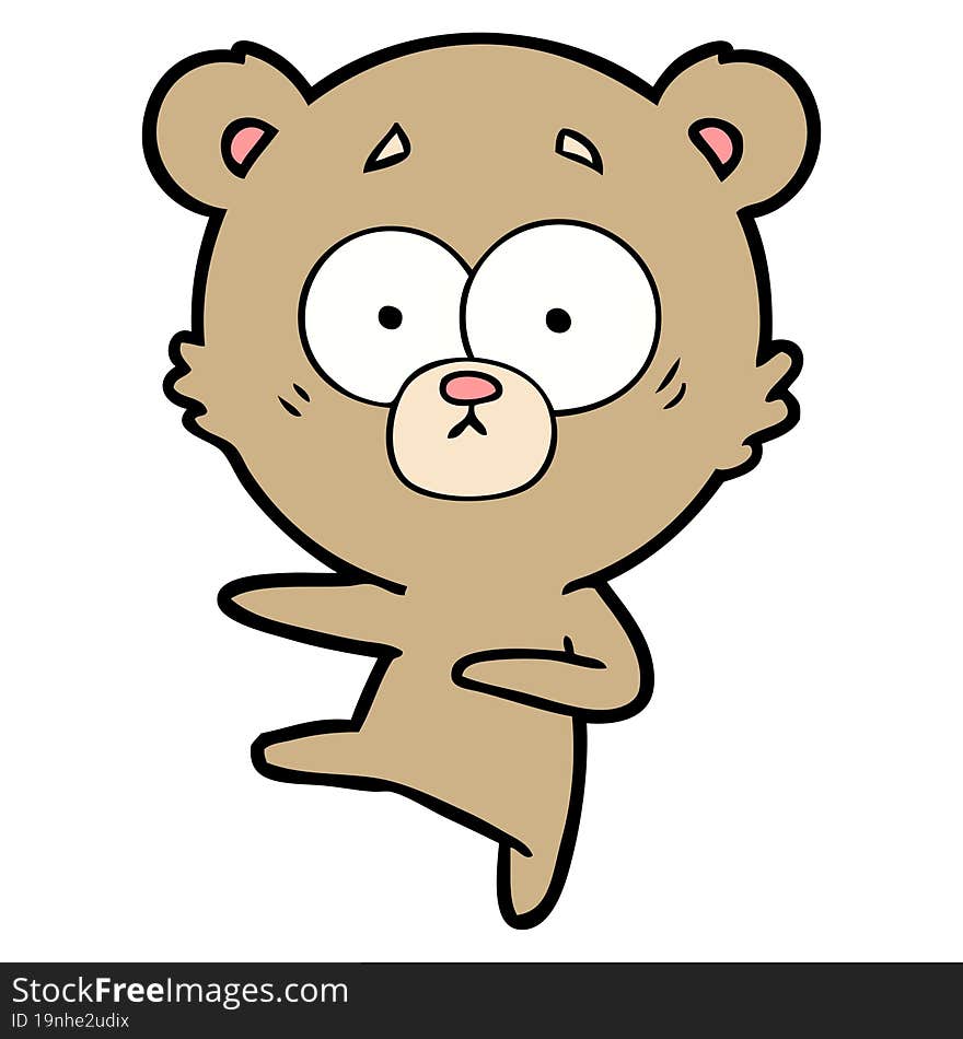 nervous dancing bear cartoon. nervous dancing bear cartoon