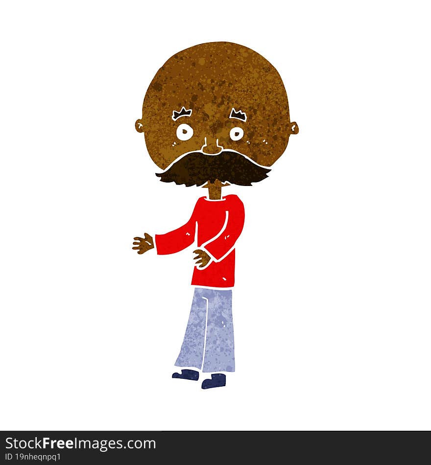 cartoon man with mustache