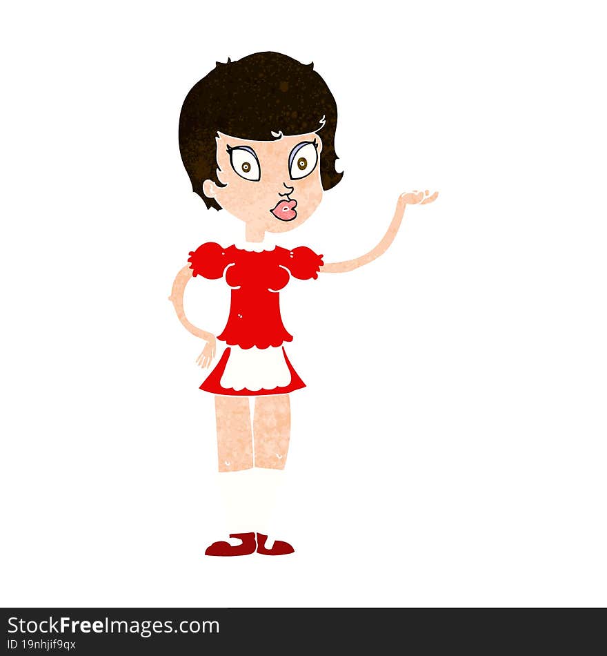 cartoon waitress