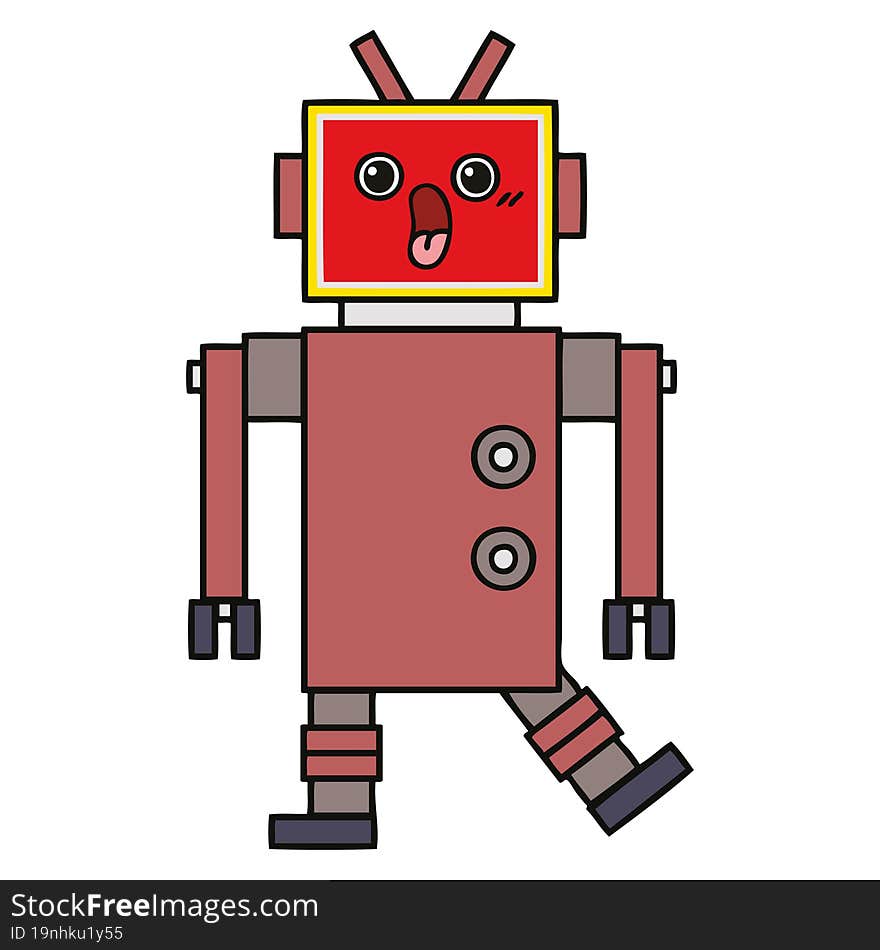 cute cartoon of a robot. cute cartoon of a robot