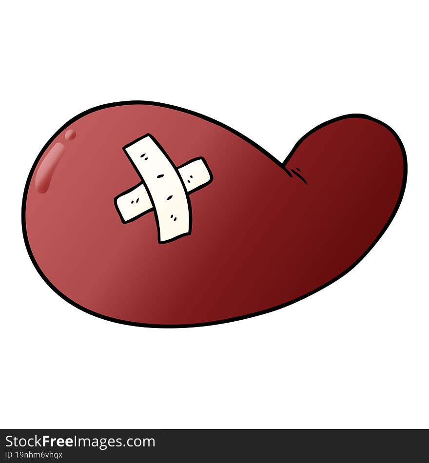 cartoon injured gall bladder. cartoon injured gall bladder