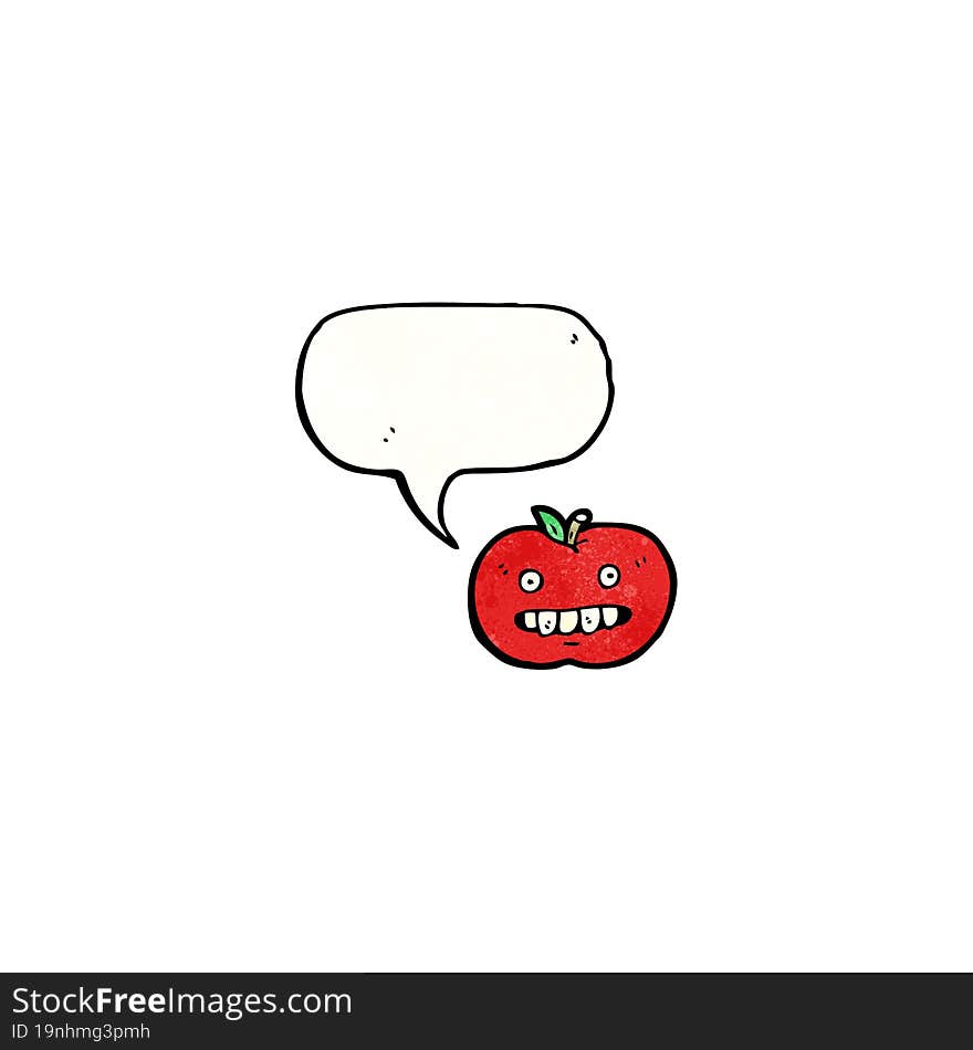 cartoon ugly apple