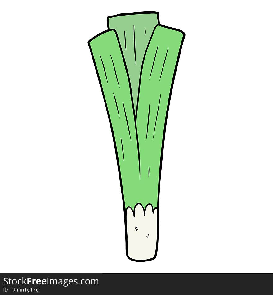 cartoon organic leek. cartoon organic leek