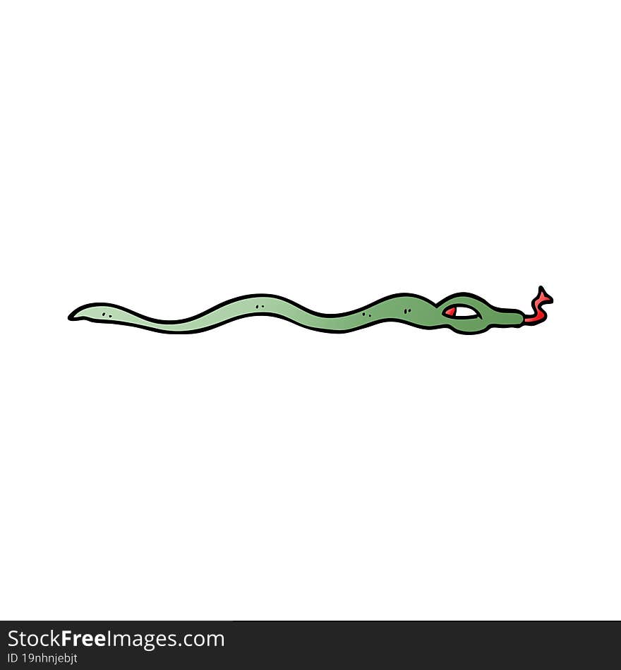 Cartoon Doodle Poisonous Snake