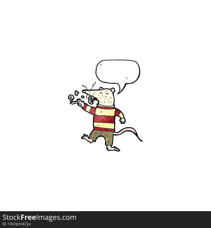 Smoking Rat Cartoon