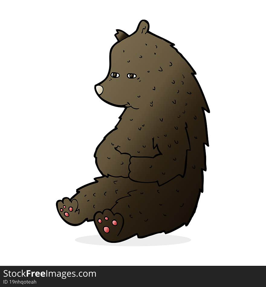 cute cartoon black bear