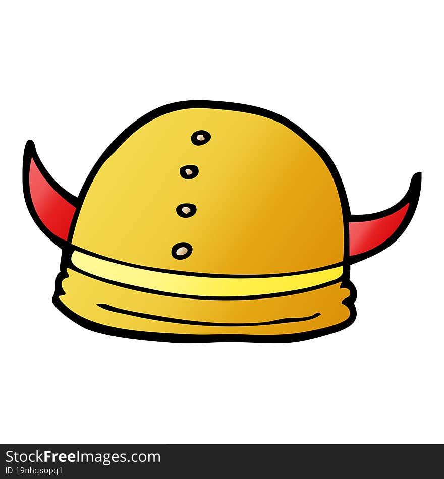 Cartoon Doodle Viking Helmet