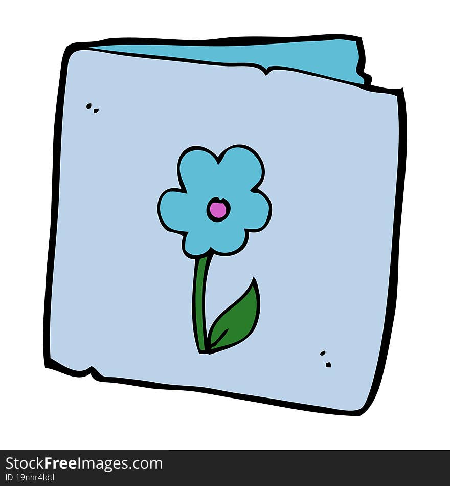 Cartoon Flower Greeting Card