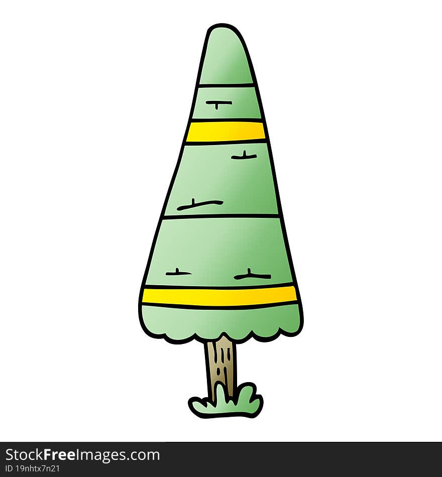 cartoon doodle christmas tree