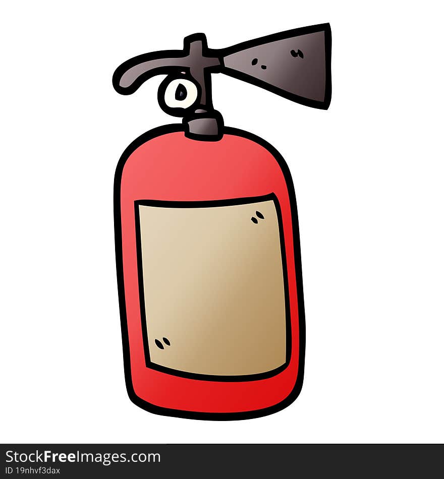 Cartoon Doodle Fire Extinguisher