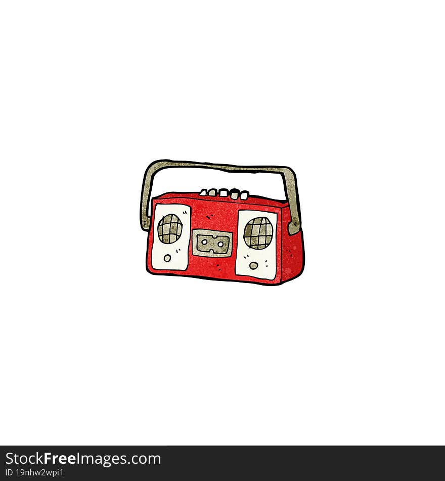 radio cassette player cartoon