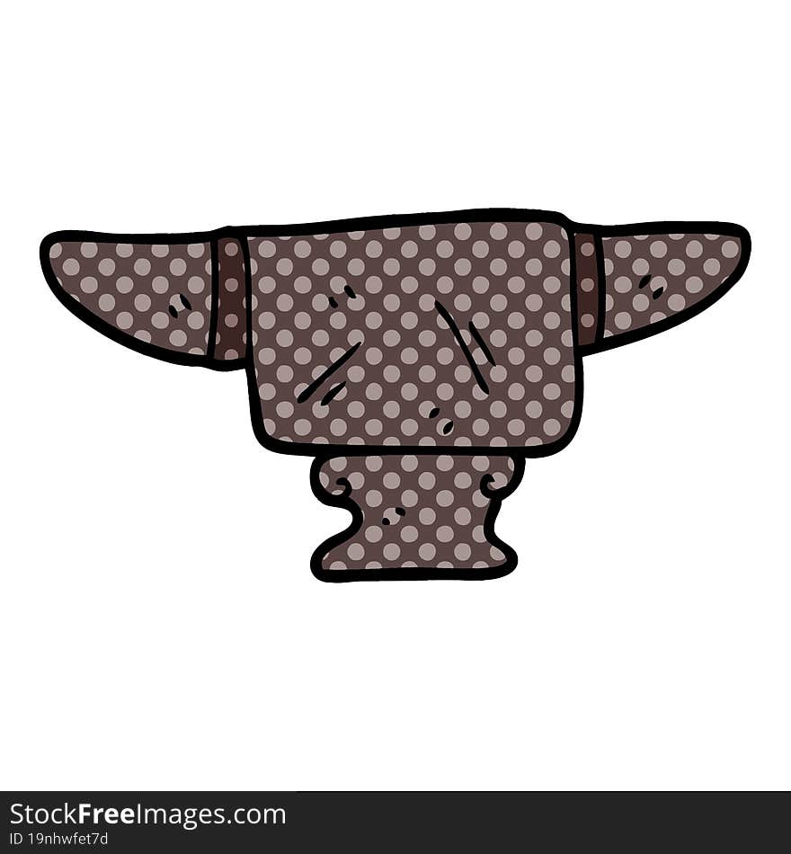 cartoon doodle heavy old anvil