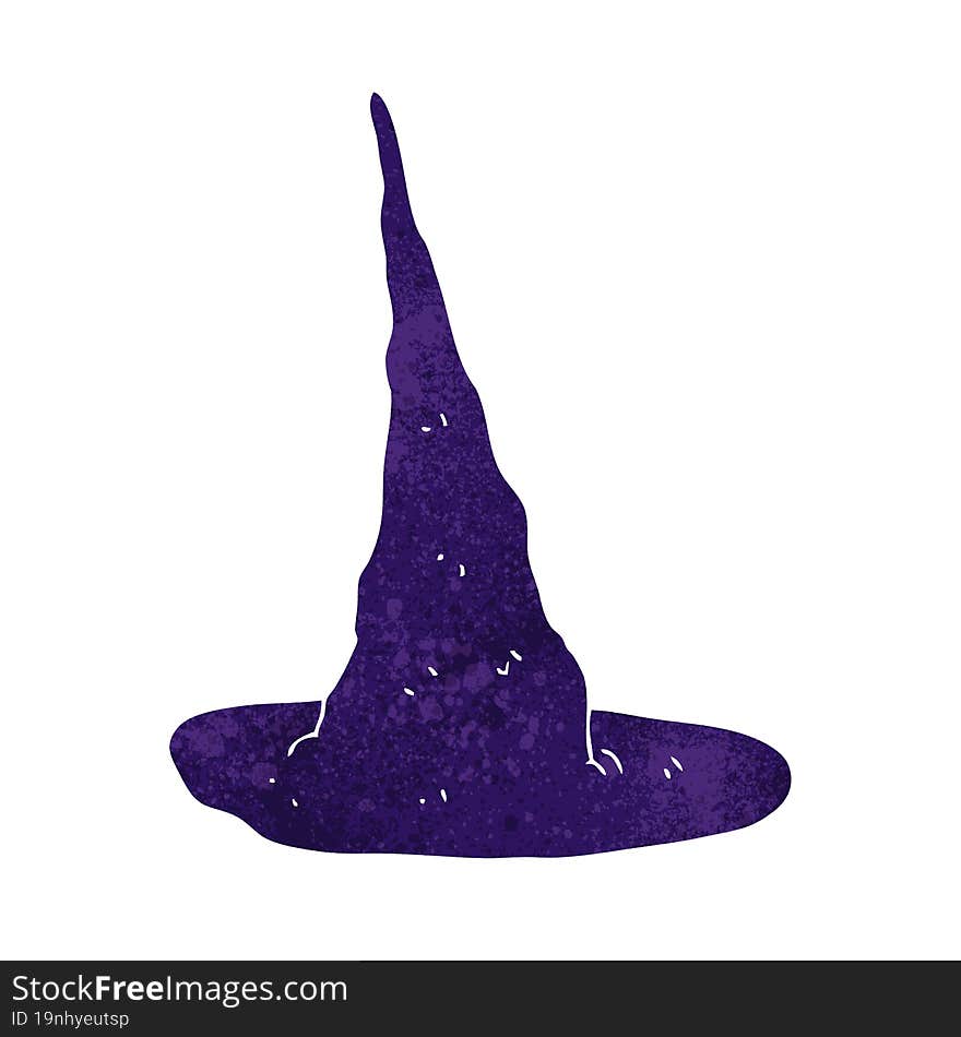 cartoon spooky witch hat