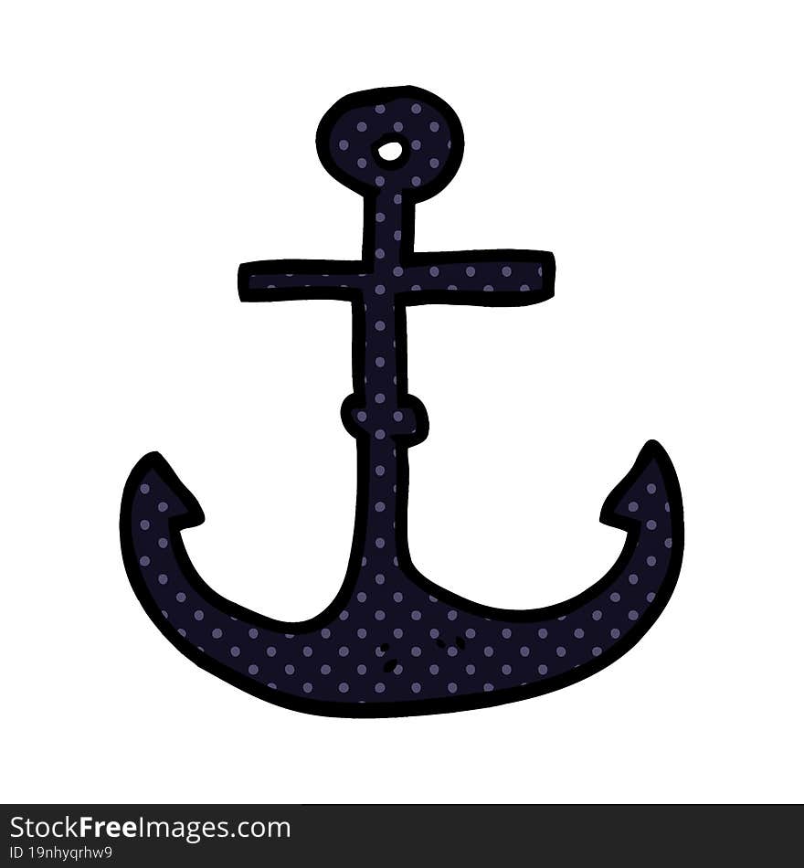 Cartoon Doodle Ship Anchor