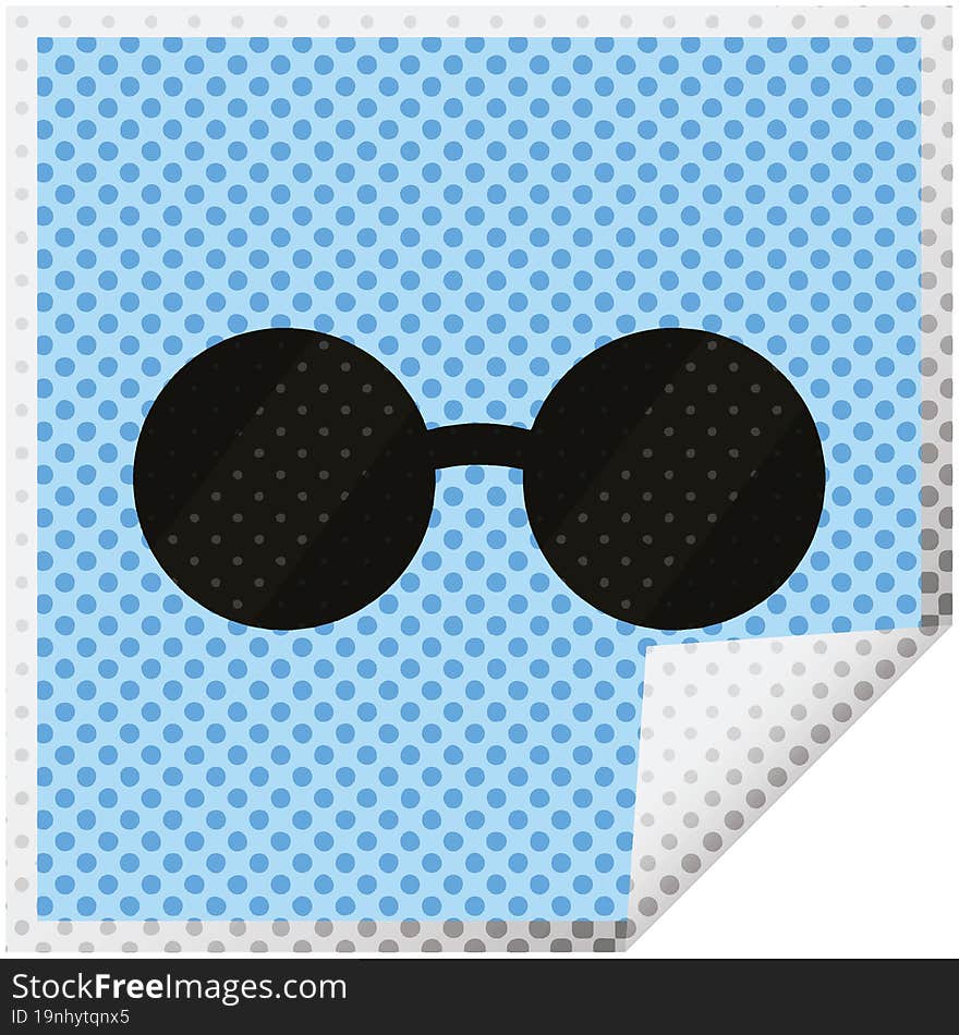 Sunglasses Graphic Square Sticker