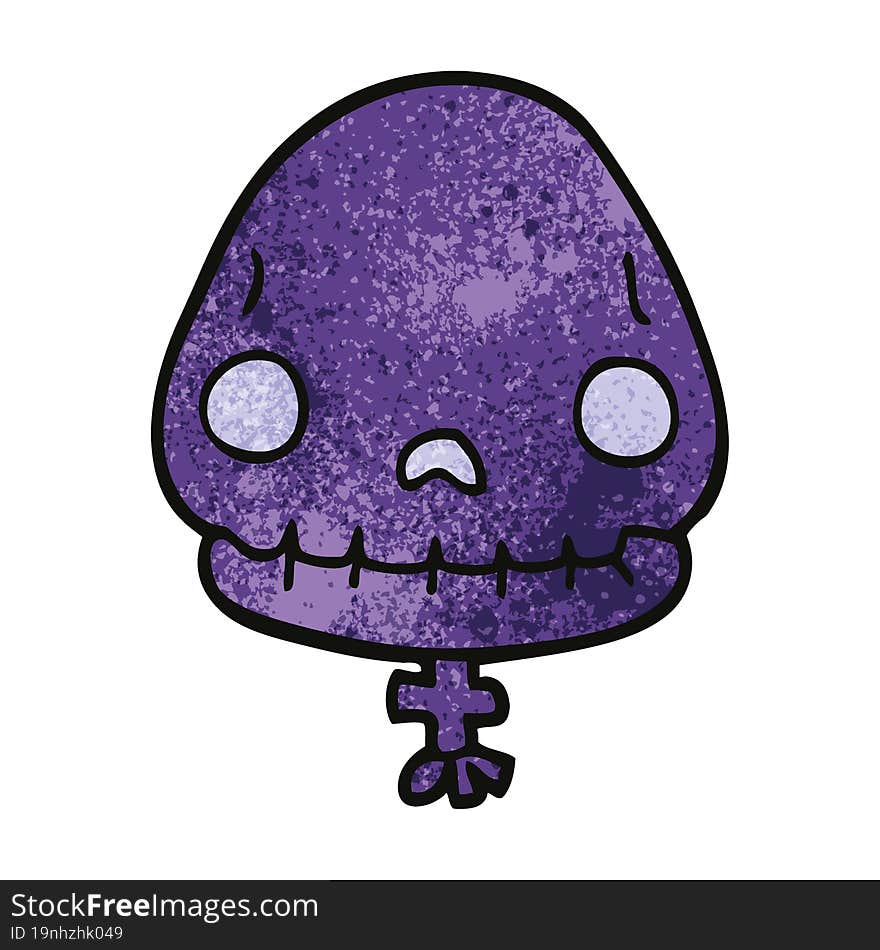 cartoon doodle halloween skull