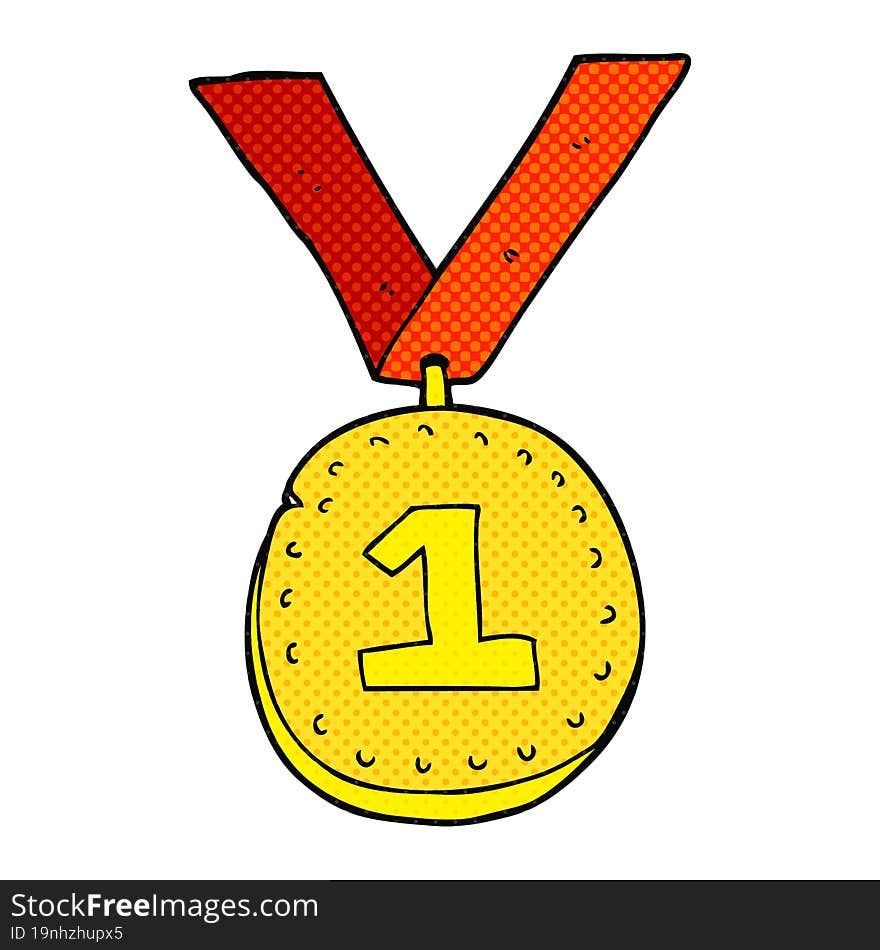 cartoon first place medal