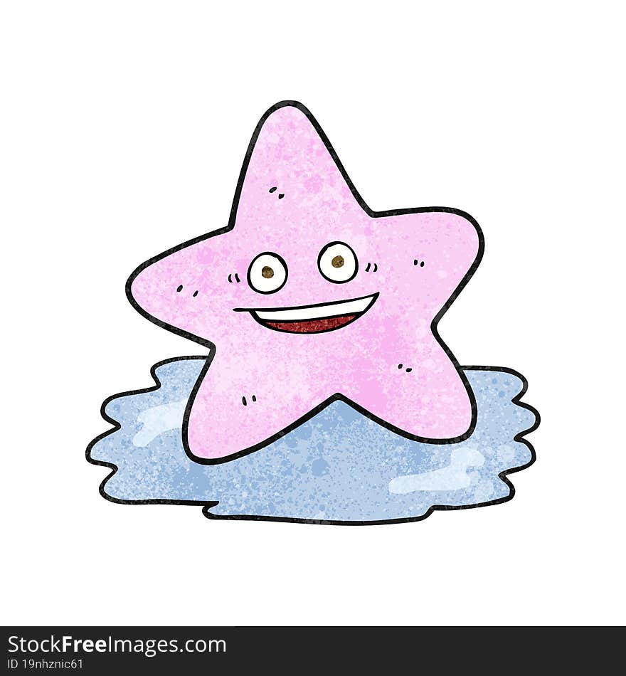 textured cartoon starfish