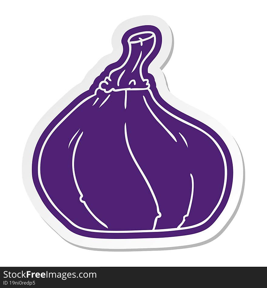 Cartoon Sticker Of A Squash