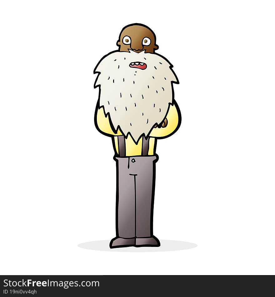 cartoon bearded old man