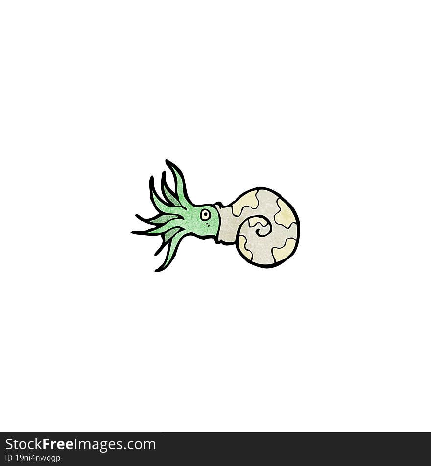 cartoon nautilus squid