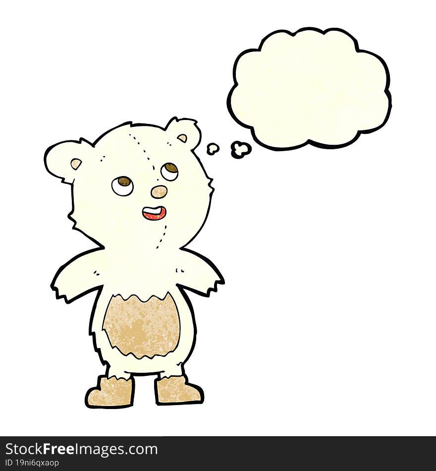 Cartoon Polar Bear With Thought Bubble