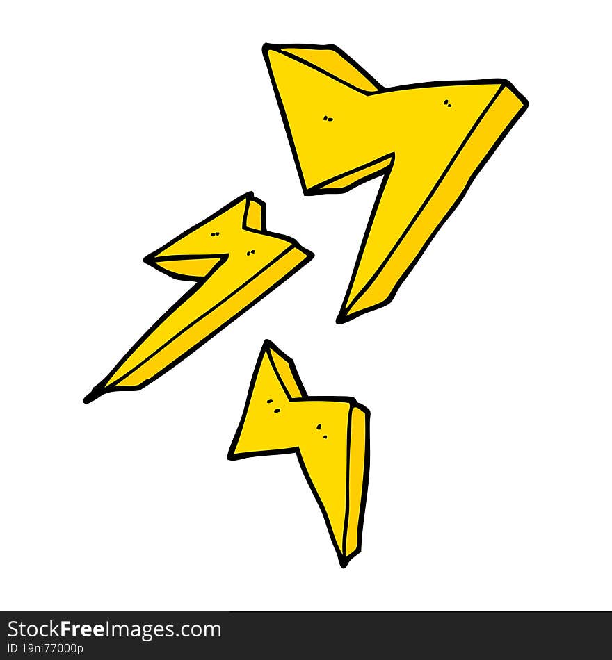 cartoon lightning bolt