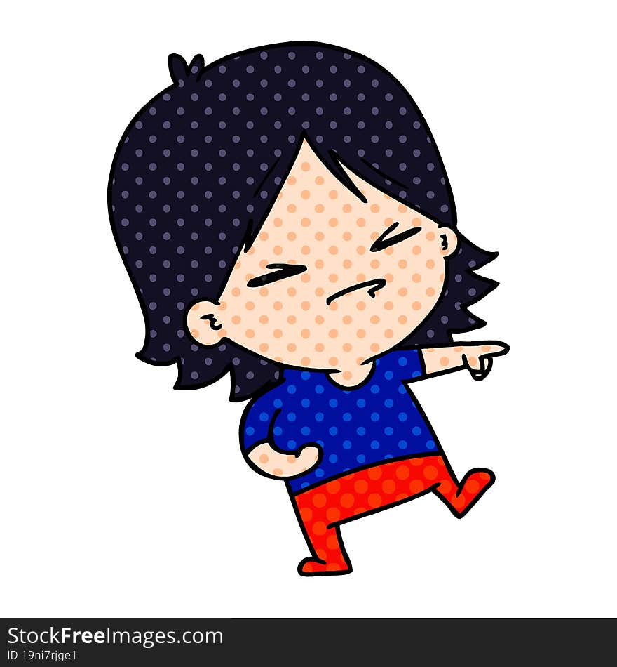 Cartoon Of Cute Kawaii Girl