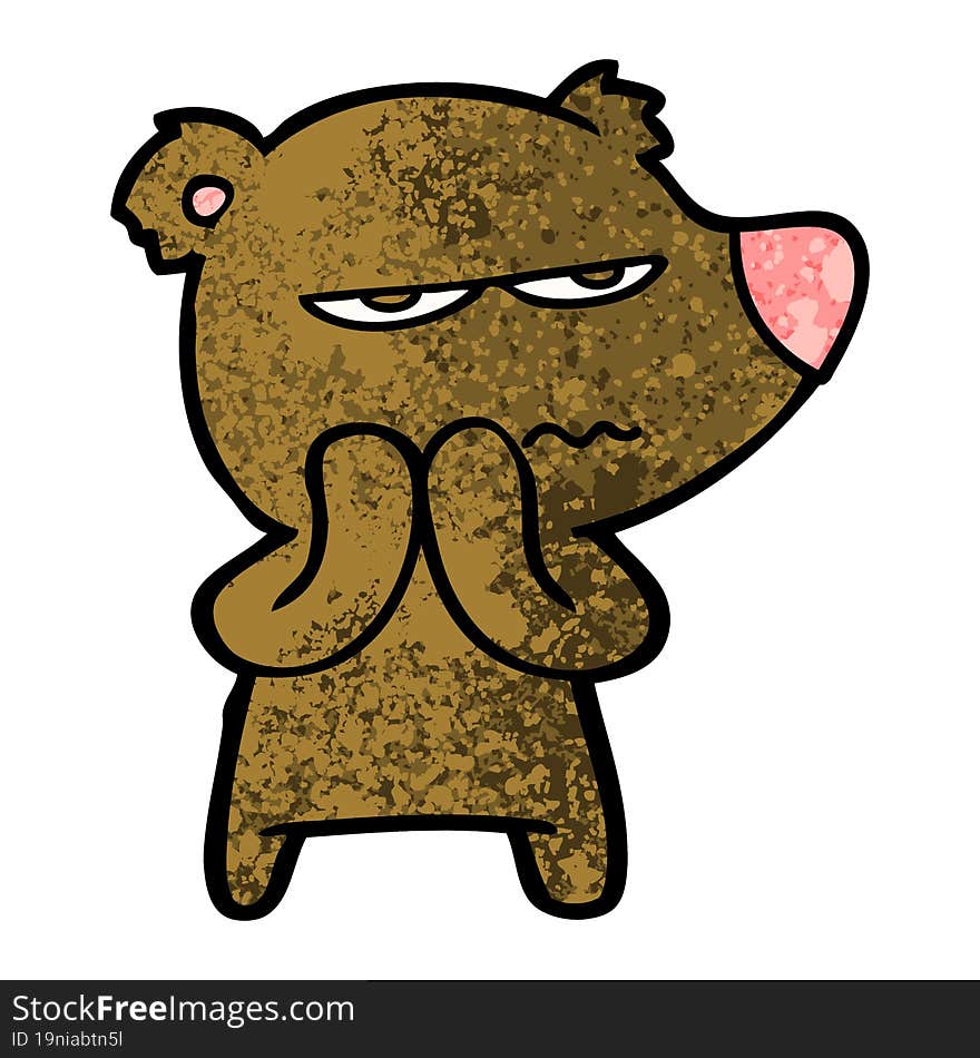 angry bear cartoon. angry bear cartoon