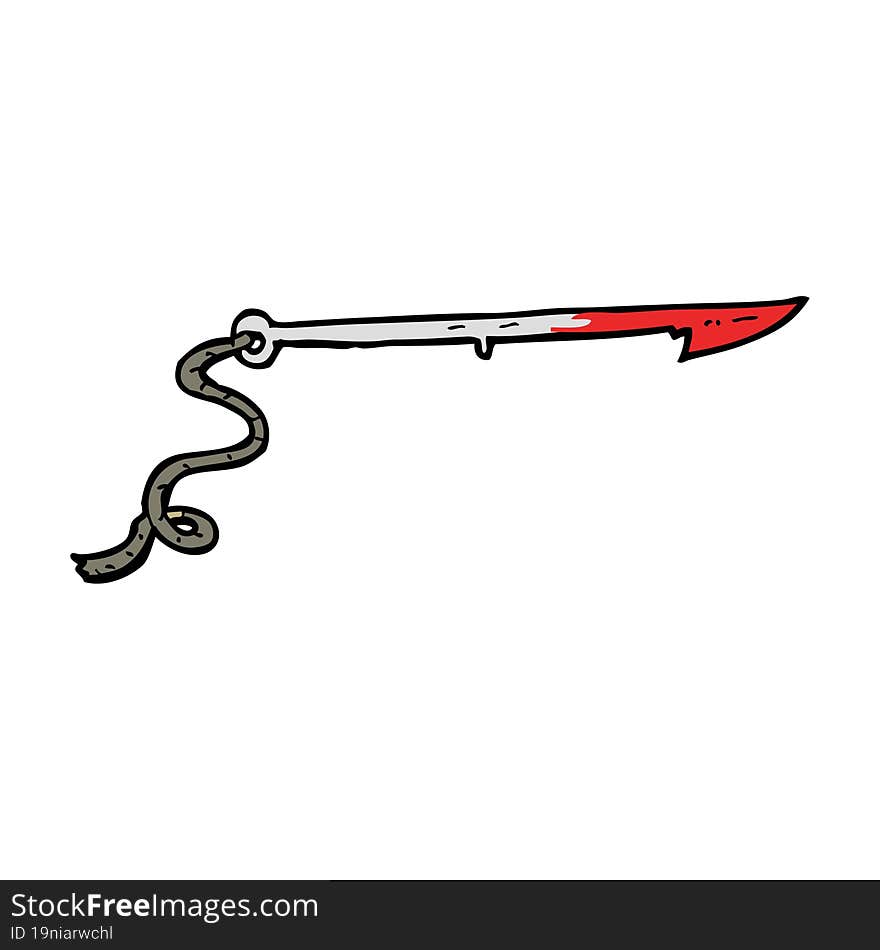 Cartoon Whaling Harpoon